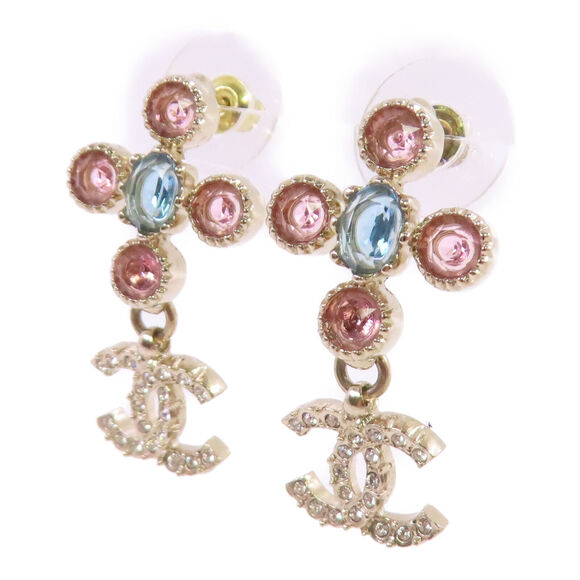 Chanel Cc Ghw Earrings C21 Metal #166065C64B - Picture 2 of 13